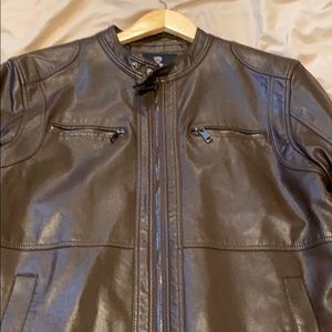 Brown leather jacket